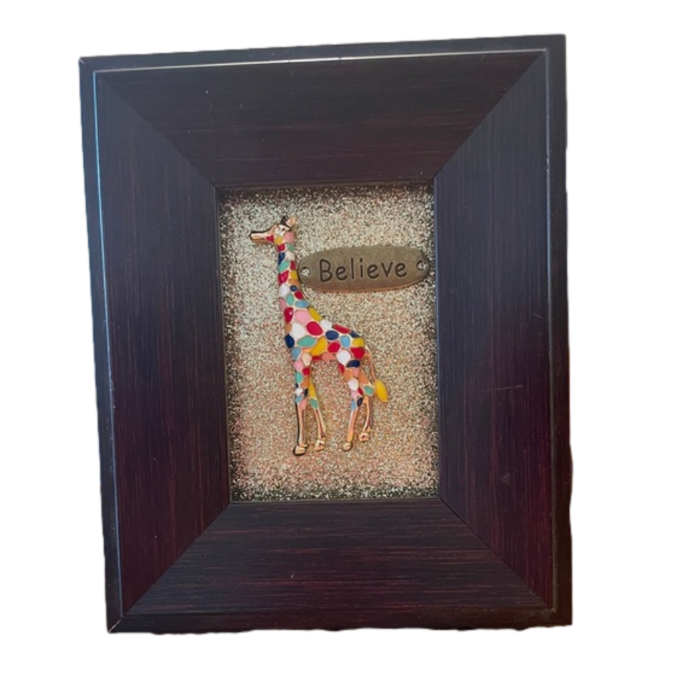 Colorful Giraffe Framed Picture